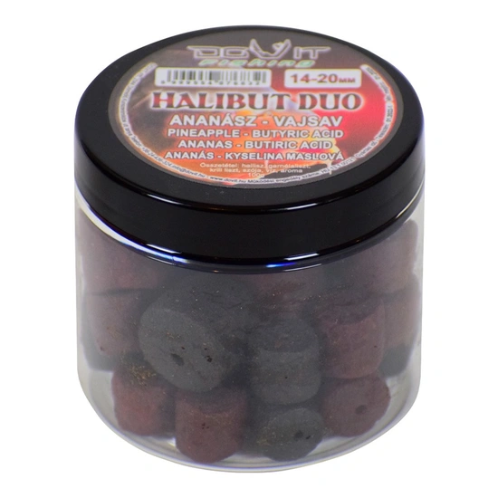 Dovit Halibut Duo (Fúrt Pellet) 14-20mm - Ananász - Vajsav 100g