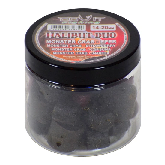 Dovit Halibut Duo (Fúrt Pellet) 14-20mm - Monster Crab - Eper 100g
