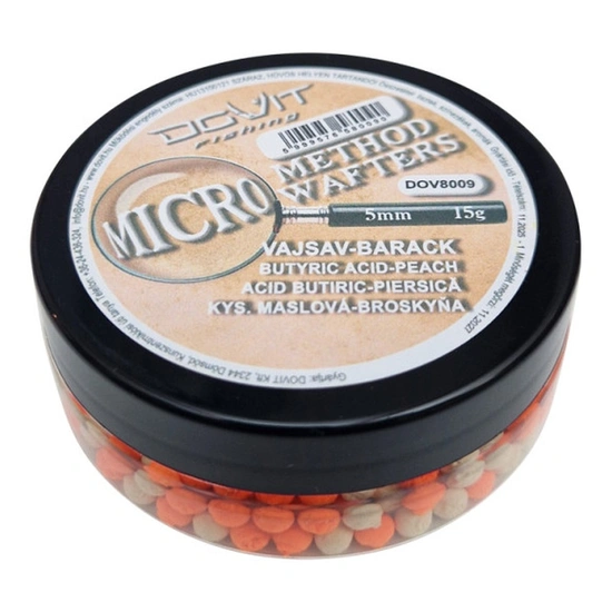 Dovit Micro Method Wafters 5mm - Vajsav - Sárgabarack 15g