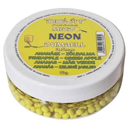 Dovit Micro Neon Dumbell 3,5mm - Ananász - Zöldalma 13g