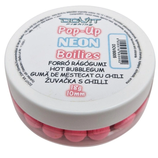 Dovit Pop-Up Neon Boilie 10mm - Forró Rágógumi 18g