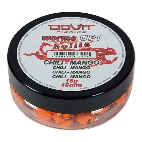 Dovit Worms Up! Boilie 10mm - Chili - Mangó 18g
