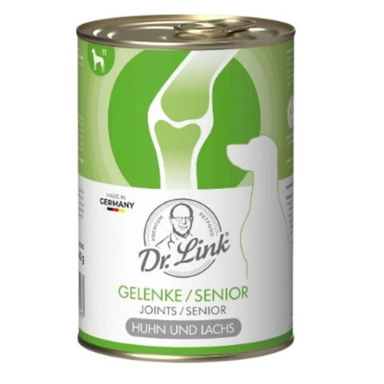 Dr. Link Dog konzerv Special Diet Joints / Senior 400g Csirke és Lazac