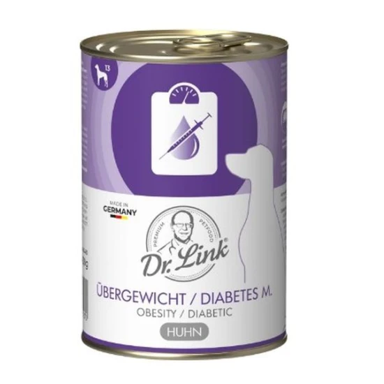 Dr. Link Dog konzerv Special Diet Obesity / Diabetic 400g Csirke