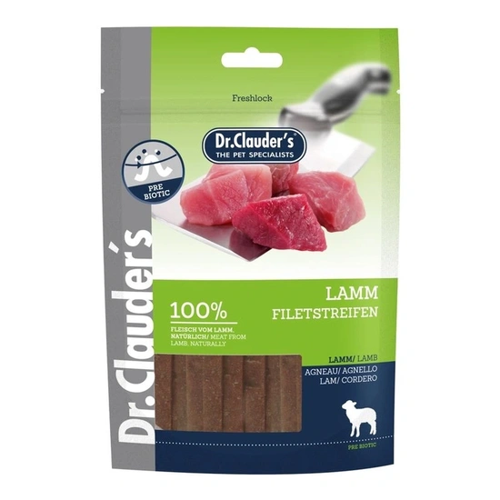 Dr.Clauders Dog Jutalomfalat Premium Bárányfilé Csíkok 80g