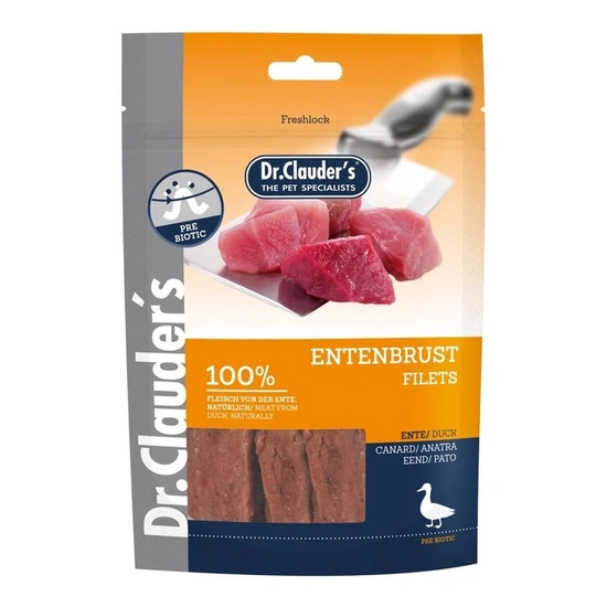 Dr.Clauders Dog Jutalomfalat Premium Kacsamell 80g