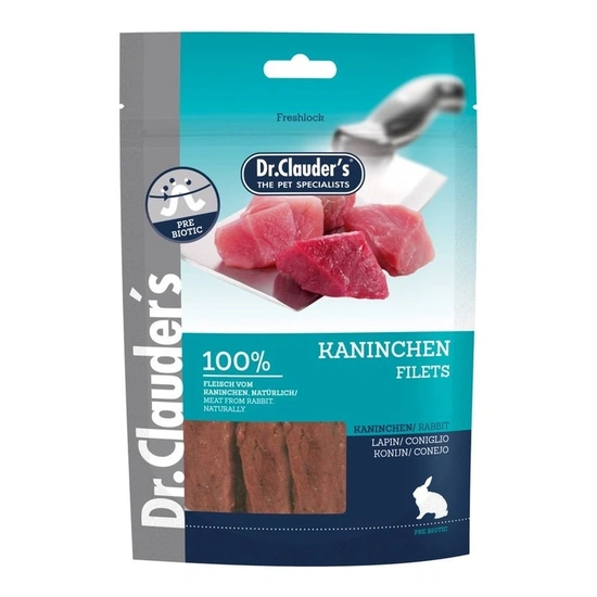 Dr.Clauders Dog Jutalomfalat Premium Nyúlfilé Csíkok 80g