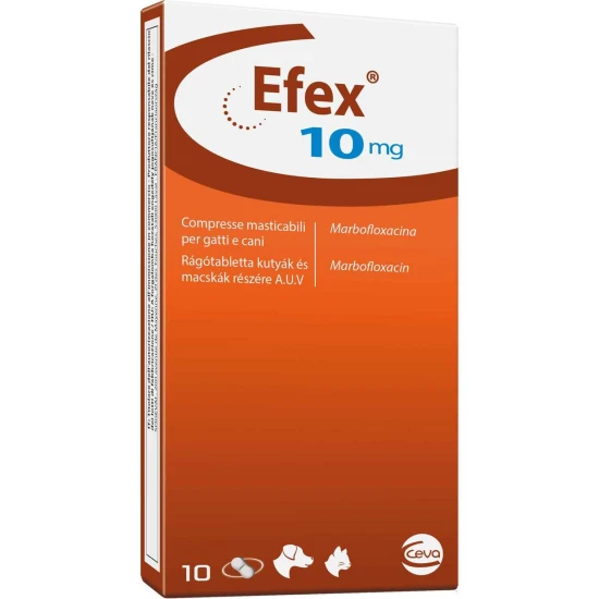 Efex 10 mg rágótabletta macskák és kutyák részére 10x
