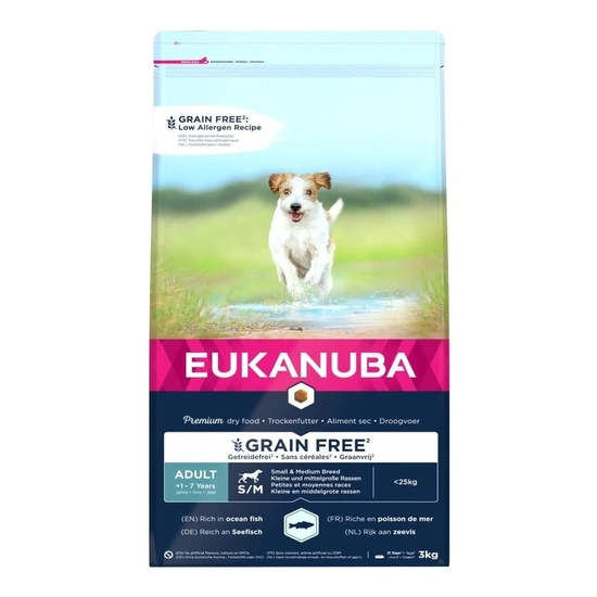 Eukanuba Adult Grain Free Small & Medium Ocean Fisch 3kg