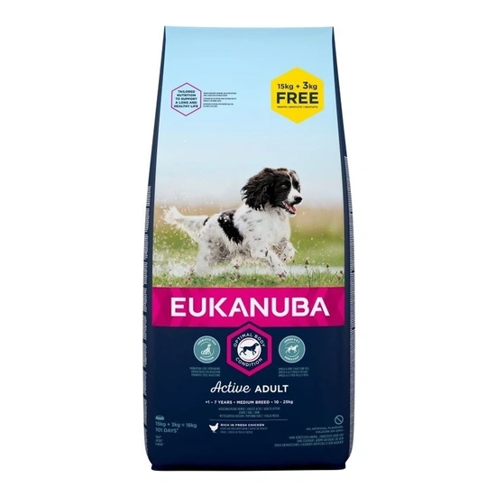 Eukanuba Adult Medium kutyatáp 15+3kg