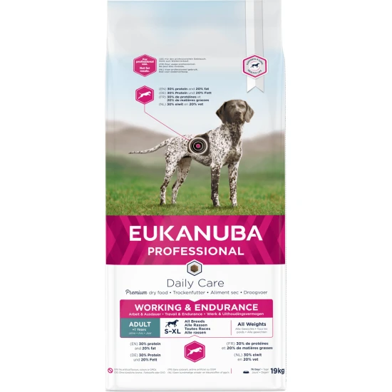 Eukanuba Adult Working & Endurance kutyatáp 19kg