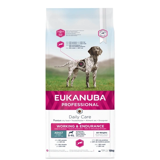 Eukanuba Adult Working & Endurance kutyatáp 19kg