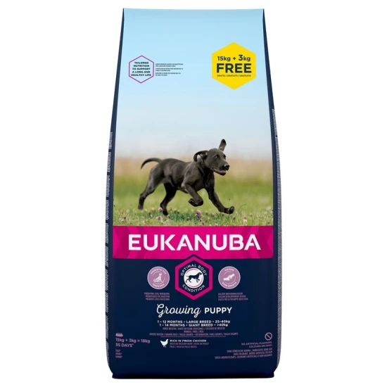 Eukanuba Puppy Large kutyatáp 15+3kg
