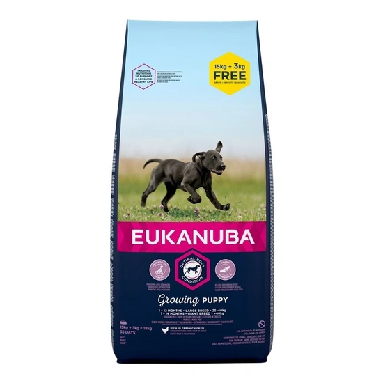 Eukanuba Puppy Large kutyatáp 15+3kg