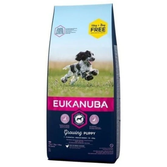 Eukanuba Puppy Medium kutyatáp 15+3kg