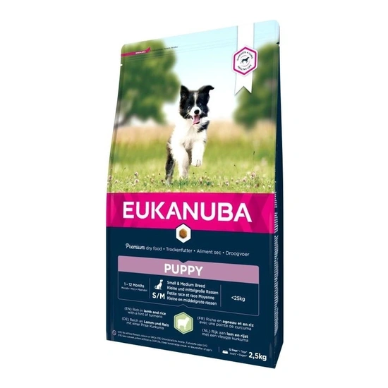 Eukanuba Puppy Small & Medium Lamb & Rice kutyatáp 2,5kg