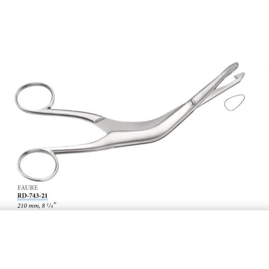 Faure mintavevő fogó, 210 mm