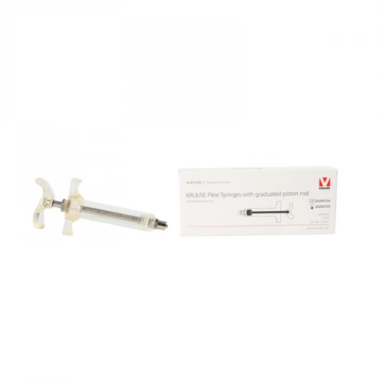 Fecskendő 10 Ml Plexi Bovivet skálabeosztással a dugattyú rúdon
