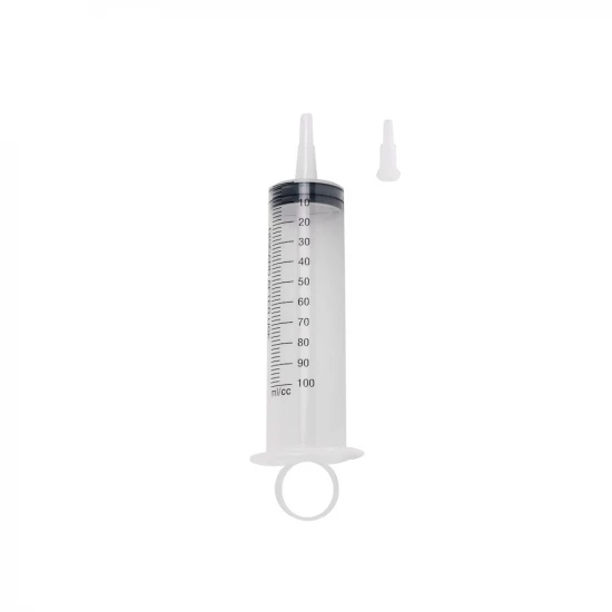 Fecskendő Eh 100 Ml 3 Részes gumidugós katétervégű