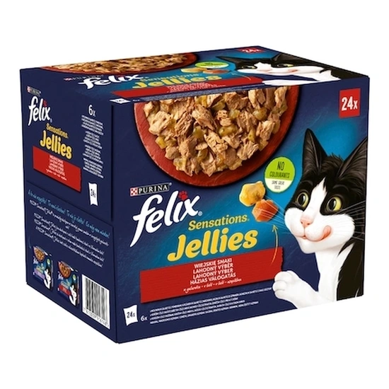Felix Sensations alutasak Multipack Jellies Házias válogatás aszpikban 24x85g