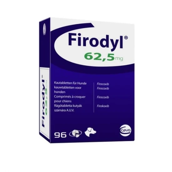 Firodyl 62,5 mg rágótabletta kutyák számára 96 tabletta