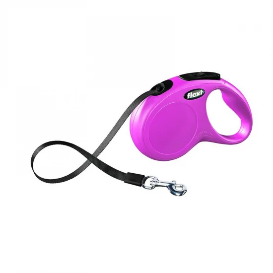 Flexi New Classic szalagos automata póráz S 5m 15kg-ig pink