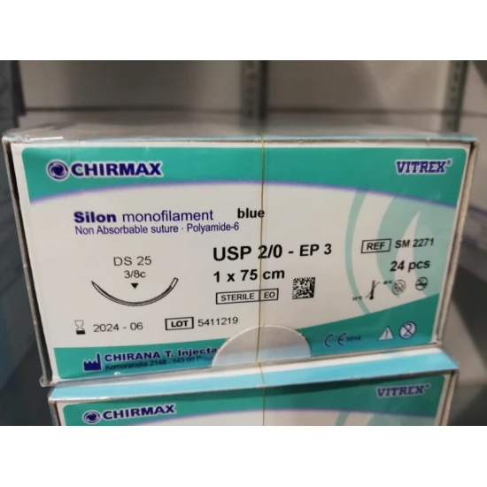 Fonal Nf-Mon. Silon Usp2/0 75cm + Tű Ds25 EP3