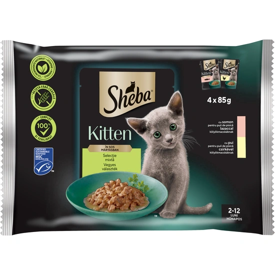 -Grátisz SHEBA alutasak 4-pack Natures Junior 4*85g