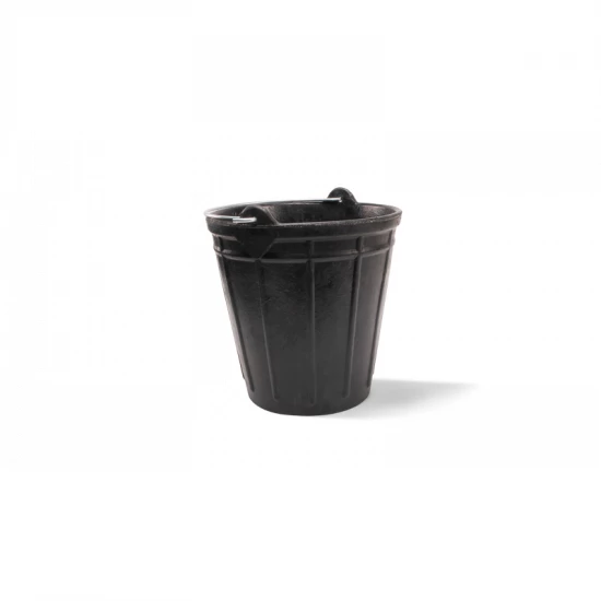 Gumivödör fa markolattal, fekete, 14 L