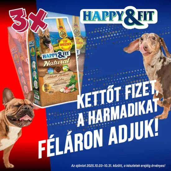 Happy&Fit Natural Adult Active 2+1 csomag