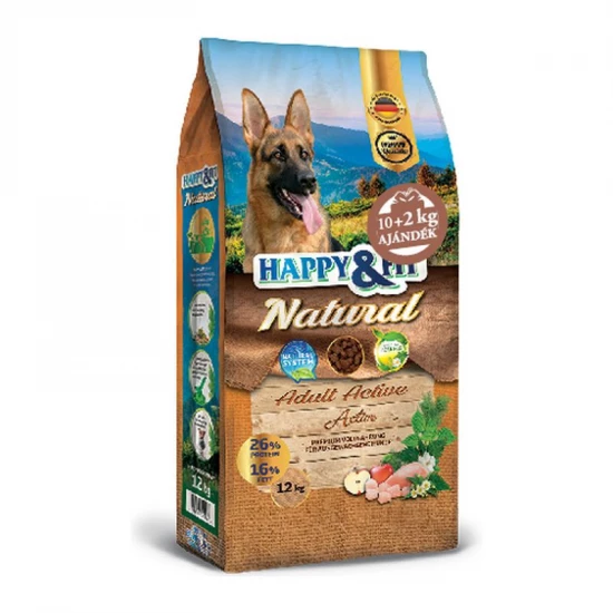 Happy&Fit Natural Adult Active 10+2kg