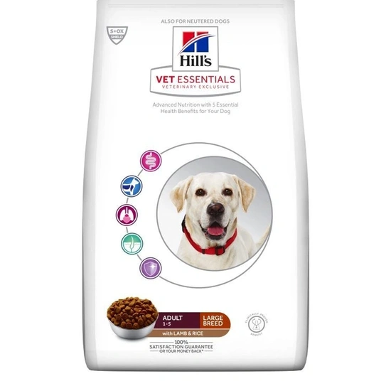 Hill s Vet Essentials Canine Adult Large Breed Lamb&Rice 16kg - bárány és rizs