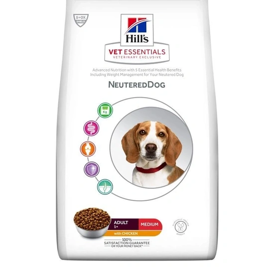 Hill s Vet Essentials Canine Adult Neutered Medium Chicken 10kg - csirke