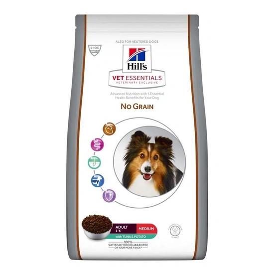 Hill s Vet Essentials Canine Adult No grain Medium Tuna&Potato 2kg - tonhal és burgonya