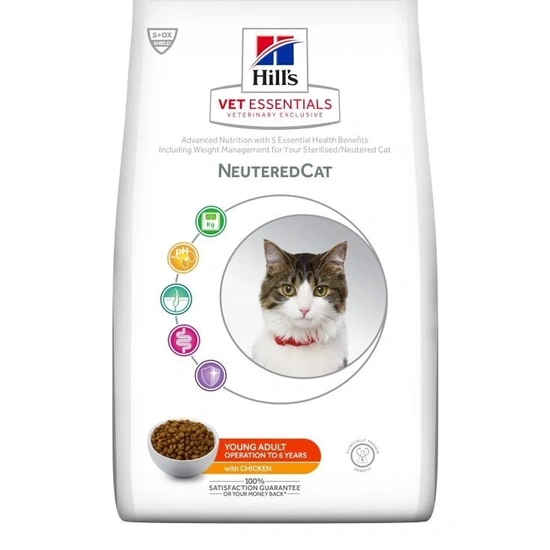 Hill s Vet Essentials Feline Yadult Neutered Chicken 14kg - csirke