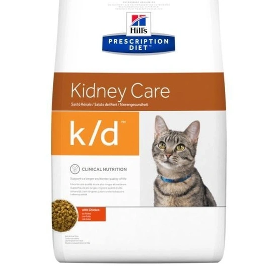 Hills PD Feline K/D 5 kg Csirke - krónikus vese- és szívelégtelenség; urát és cisztin hú