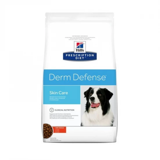 Hills Pescription Diet Canine Derm Defense 12 kg - környezeti allergiák étrendi kezelésére és a