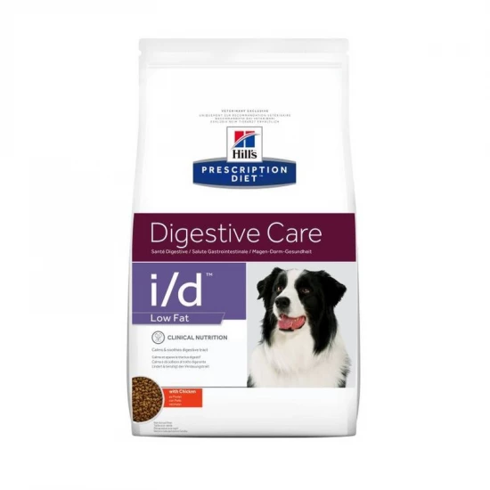 Hills Pescription Diet Canine I/D Low Fat 12 kg - zsírszegény diétára jól reagáló GI rendellen