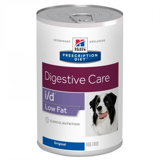 Hills Pescription Diet Canine I/D Low Fat 360 g - zsírszegény diétára jól reagáló GI rendellen