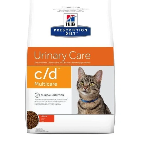Hills Pescription Diet Feline C/D Multicare 10 kg - struvit és kalcium-oxalát húgykövesség