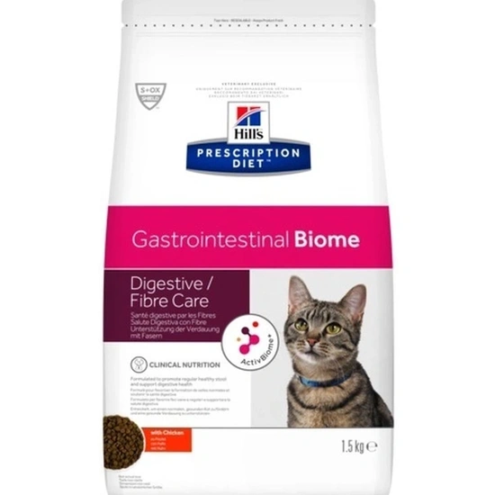 Hills Pescription Diet Feline GI Biome 5 kg - székrekedés, rostérzékeny, szteroidokra reagáló e