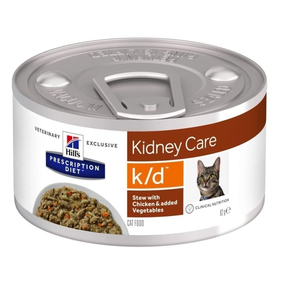 Hills Pescription Diet Feline K/D 82 g - krónikus vese- és szívelégtelenség; urát és cisztin hú