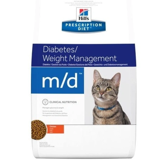 Hills Pescription Diet Feline M/D 5 kg - cukorbetegség, túlsúly
