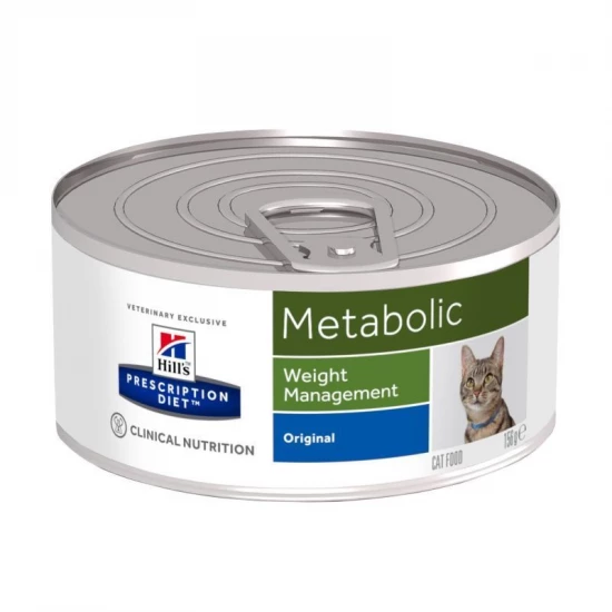 Hills Pescription Diet Feline Metabolic 156 g - elhízott és túlsúlyos macskák étrendi kezelése,