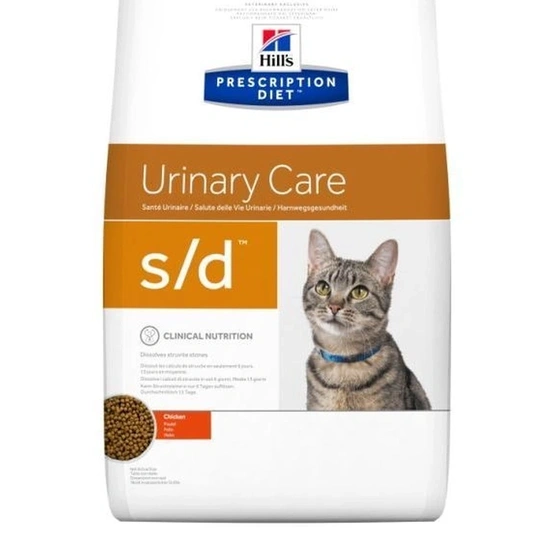 Hills Pescription Diet Feline S/D 5 kg - struvit húgykő feloldás