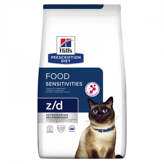 Hills Pescription Diet Feline Z/D 1,5 kg - táplálékallergia étredni kezelése, kimutatása eliminác
