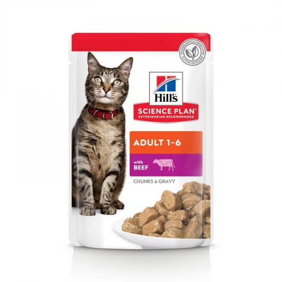 Hills Science Plan Feline Adult Beef CiG Alutasak 12x85g Multipack
