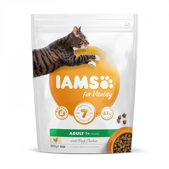 Iams Cat Adult Dental csirke macskatáp 800g