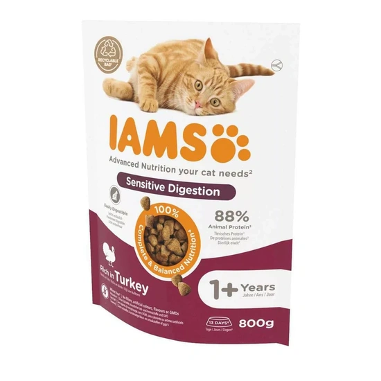 -Iams Cat Adult Sensitive Digestion pulyka 800gr