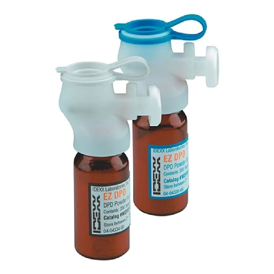 IDEXX 2 db EZ DPD újratöltő ampulla 5 ml-hez és10 ml-hez össz. klór, 400 teszt